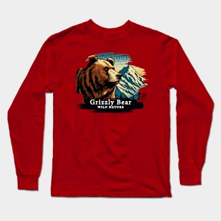 Grizzly Bear - WILD NATURE - GRIZZLY -8 Long Sleeve T-Shirt